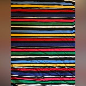2 yards multicolor striped knit fabric
